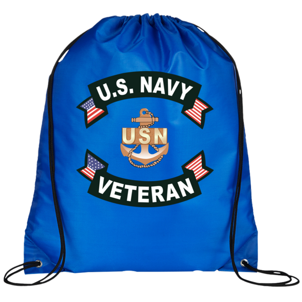 Navy Vet 1 Drawstring Cinch Backpack