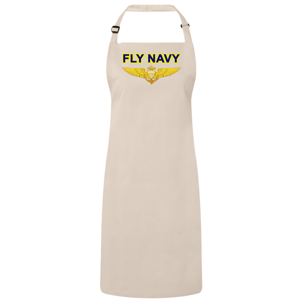 Fly Navy Aviator Unisex Bib Apron