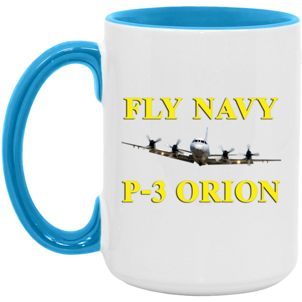 Fly Navy P-3 3 Accent Mug - 15oz