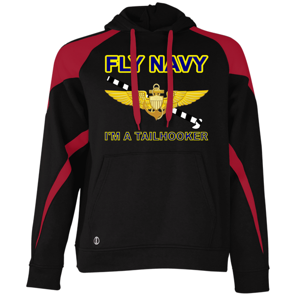 Fly Navy Tailhooker 1 Athletic Colorblock Fleece Hoodie