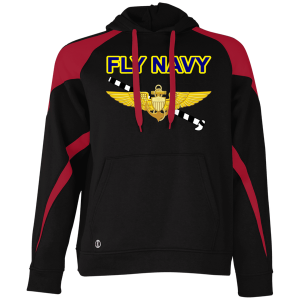 Fly Navy Tailhook 1 Athletic Colorblock Fleece Hoodie