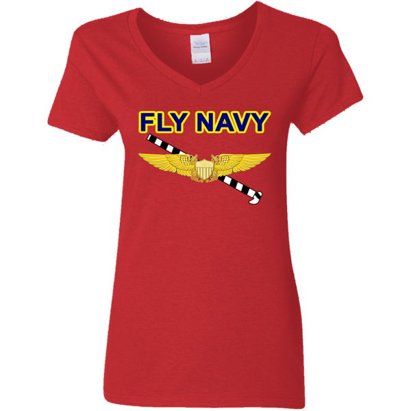 Fly Navy Tailhook 3 Ladies' V-Neck T-Shirt