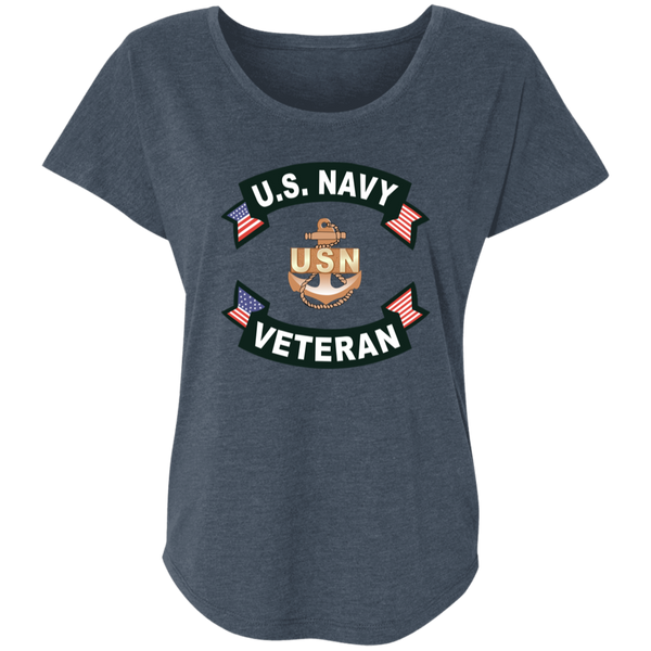 Navy Vet 1 Ladies' Triblend Dolman Sleeve