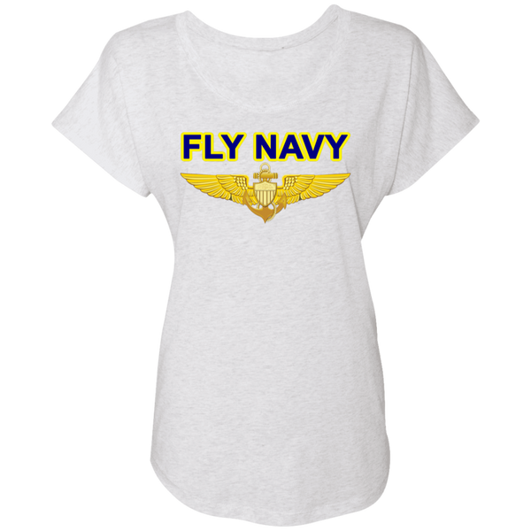 Fly Navy Aviator Ladies' Triblend Dolman Sleeve