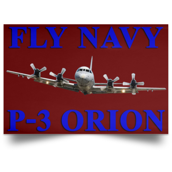 Fly Navy P-3 1 Poster - Landscape