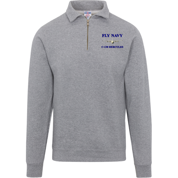 Fly Navy C-130 1 Jerzees Fleece Quarter Zip Pullover