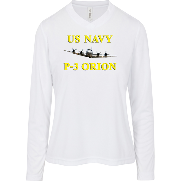 US Navy P-3 3 Team 365 Ladies' Zone LS Tee