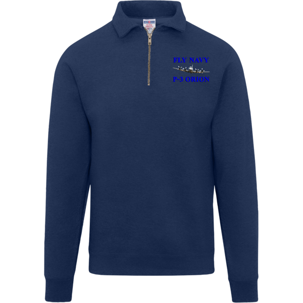 Fly Navy P-3 1 Jerzees Fleece Quarter Zip Pullover