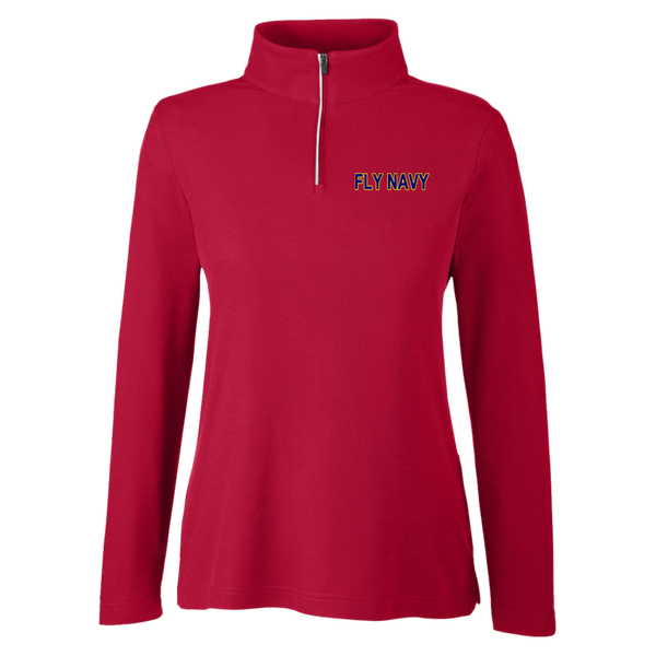 Fly Navy 2 Core 365 Ladies' Fusion Quarter Zip