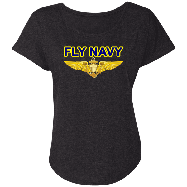 Fly Navy Aviator Ladies' Triblend Dolman Sleeve