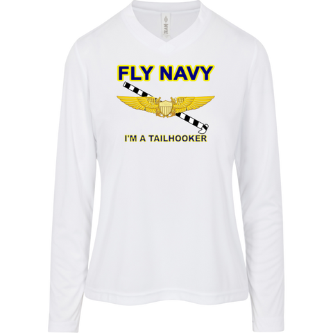 Fly Navy Tailhooker 3 Team 365 Ladies' Zone LS Tee