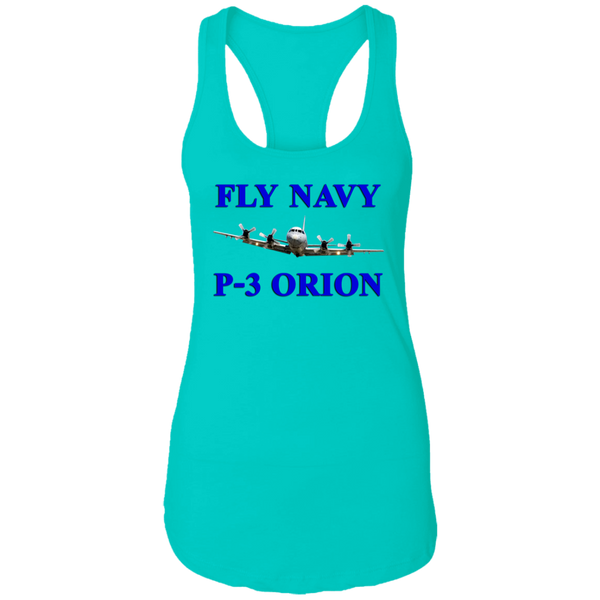 Fly Navy P-3 1 Ladies' Ideal Racerback Tank