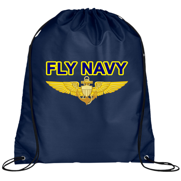 Fly Navy Aviator Drawstring Cinch Backpack