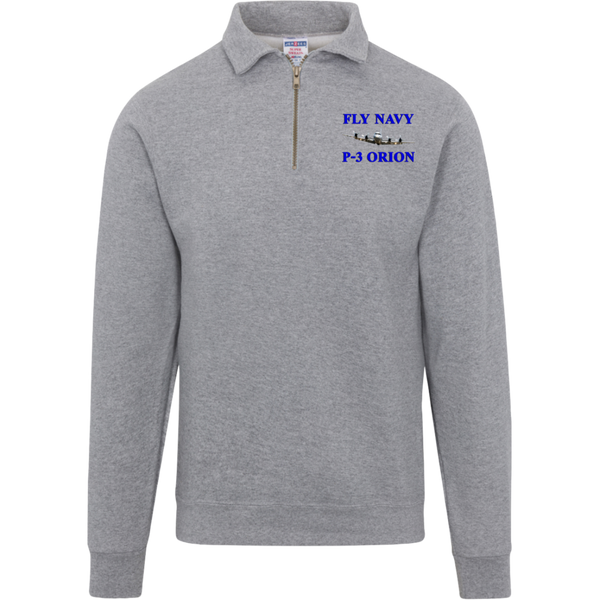 Fly Navy P-3 1 Jerzees Fleece Quarter Zip Pullover