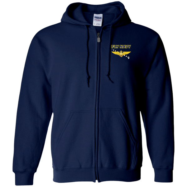 Fly Navy Tailhook 1 Zip Up Hooded Sweatshirt