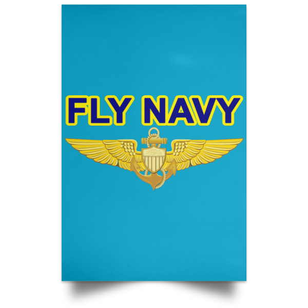 Fly Navy Aviator Poster - Portrait