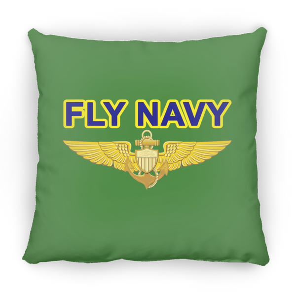 Fly Navy Aviator Pillow - Small Square