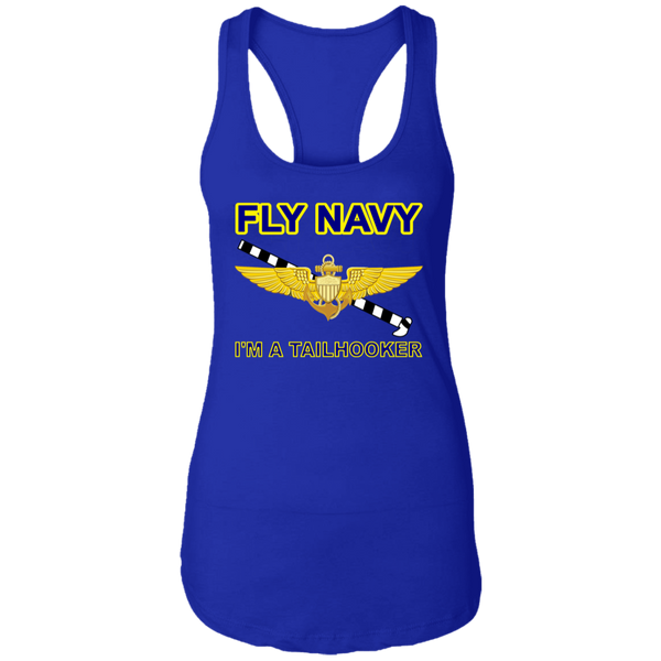 Fly Navy Tailhooker 1 Ladies' Ideal Racerback Tank