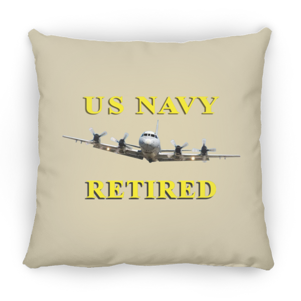 Navy Retired 1 Pillow - Medium Square