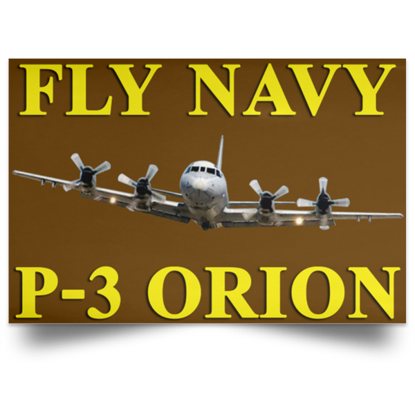 Fly Navy P-3 3 Poster - Landscape