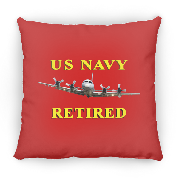 Navy Retired 1 Pillow - Large Square