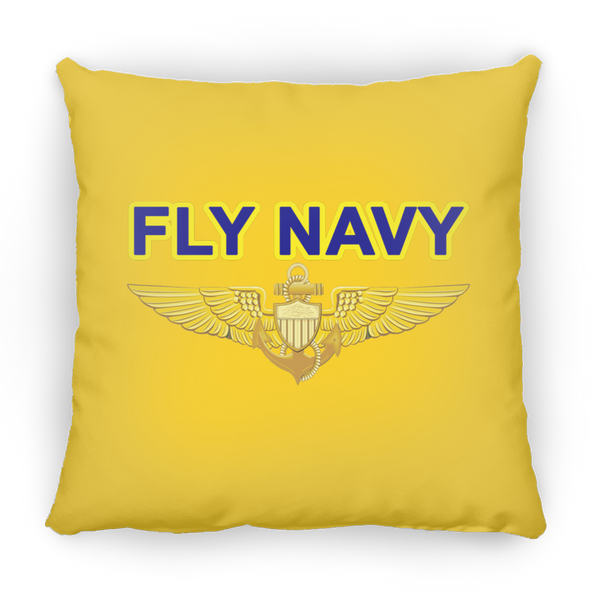 Fly Navy Aviator Pillow - Small Square