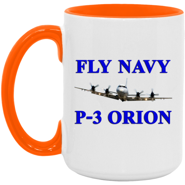 Fly Navy P-3 1 Accent Mug - 15oz