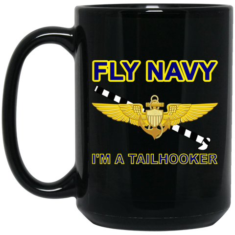 Fly Navy Tailhooker 1 Black Mug - 15oz