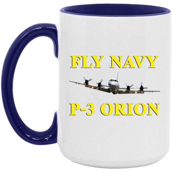 Fly Navy P-3 3 Accent Mug - 15oz