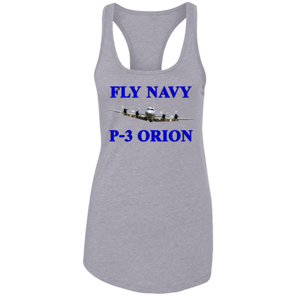 Fly Navy P-3 1 Ladies' Ideal Racerback Tank