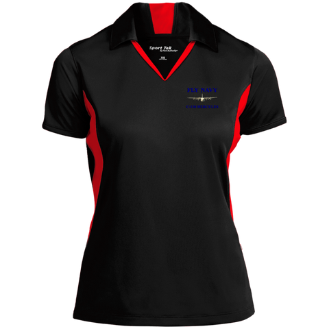 Fly Navy C-130 1 Ladies' Colorblock Performance Polo