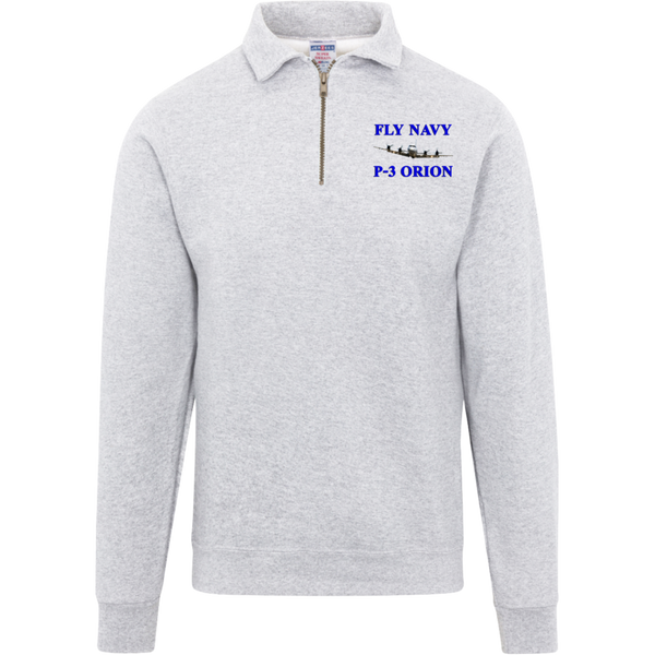 Fly Navy P-3 1 Jerzees Fleece Quarter Zip Pullover