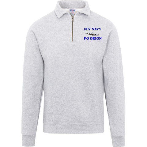 Fly Navy P-3 1 Jerzees Fleece Quarter Zip Pullover