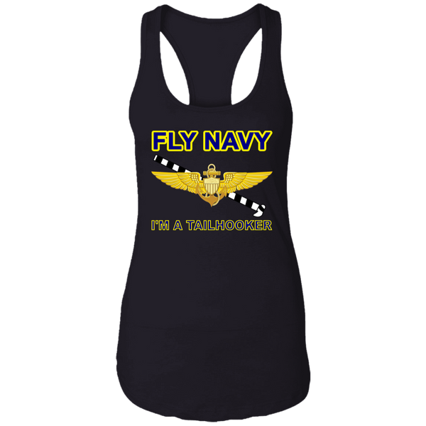 Fly Navy Tailhooker 1 Ladies' Ideal Racerback Tank