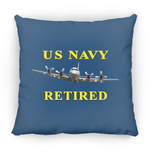 Navy Retired 1 Pillow - Large Square