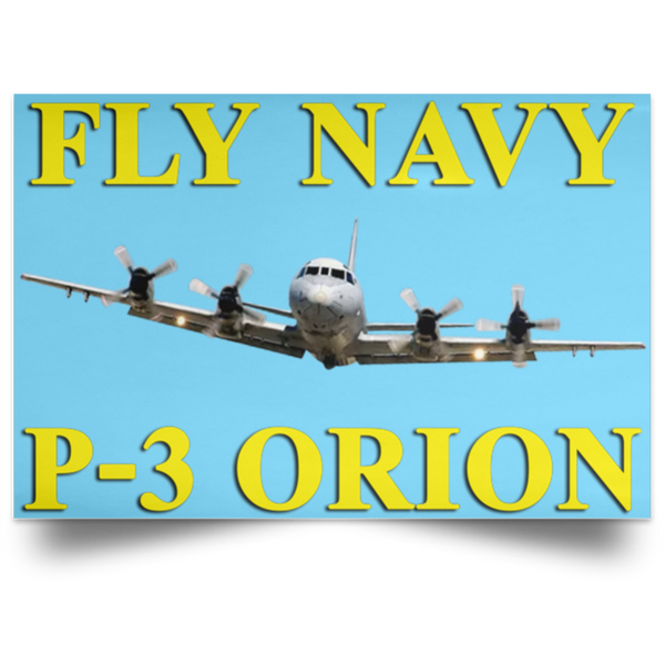 Fly Navy P-3 3 Poster - Landscape