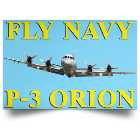 Fly Navy P-3 3 Poster - Landscape