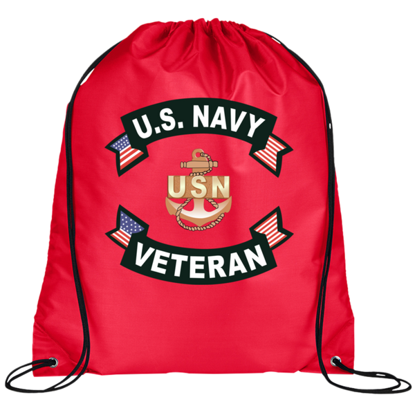 Navy Vet 1 Drawstring Cinch Backpack