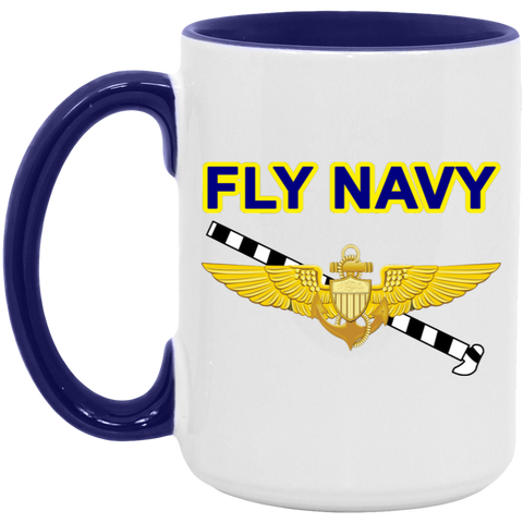 Fly Navy Tailhook 1 Accent Mug - 15oz