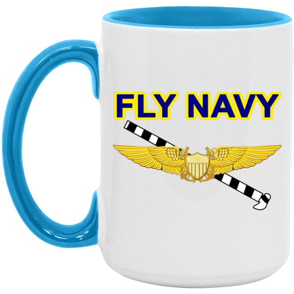 Fly Navy Tailhook 3 Accent Mug - 15oz