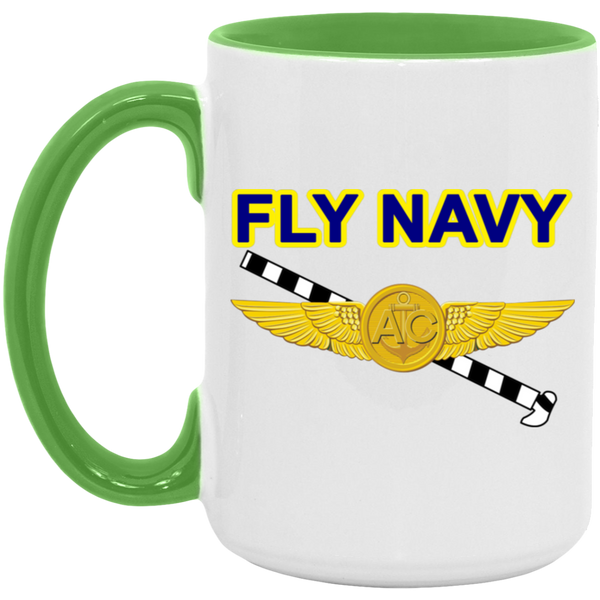 Fly Navy Tailhook 2 Accent Mug - 15oz