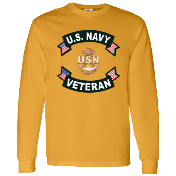 Navy Vet 1 LS Cotton T-Shirt