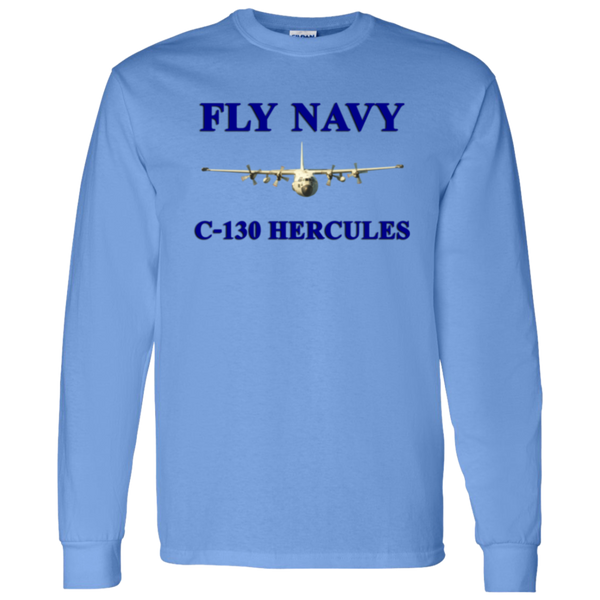 Fly Navy C-130 1 LS Cotton T-Shirt