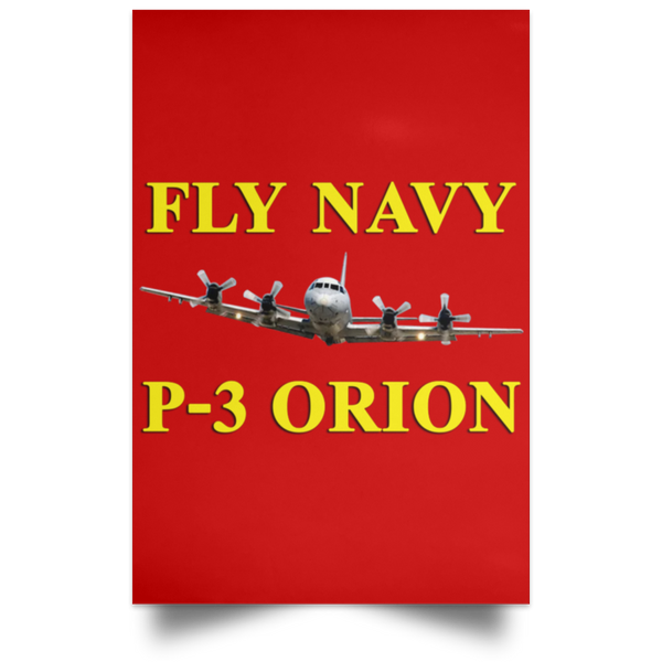 Fly Navy P-3 3 Poster - Portrait