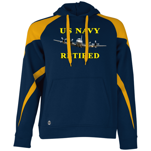 Navy Retired 1 Athletic Colorblock Fleece Hoodie