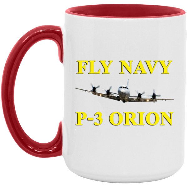 Fly Navy P-3 3 Accent Mug - 15oz