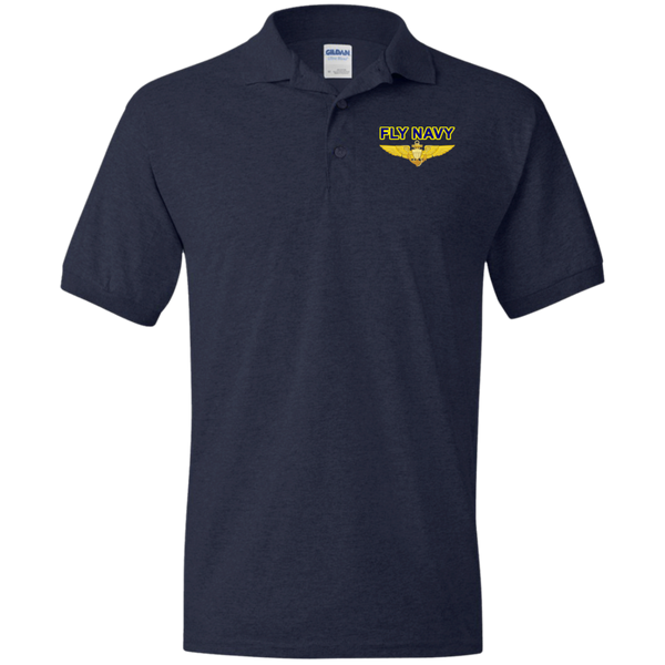 Fly Navy Aviator Jersey Polo Shirt