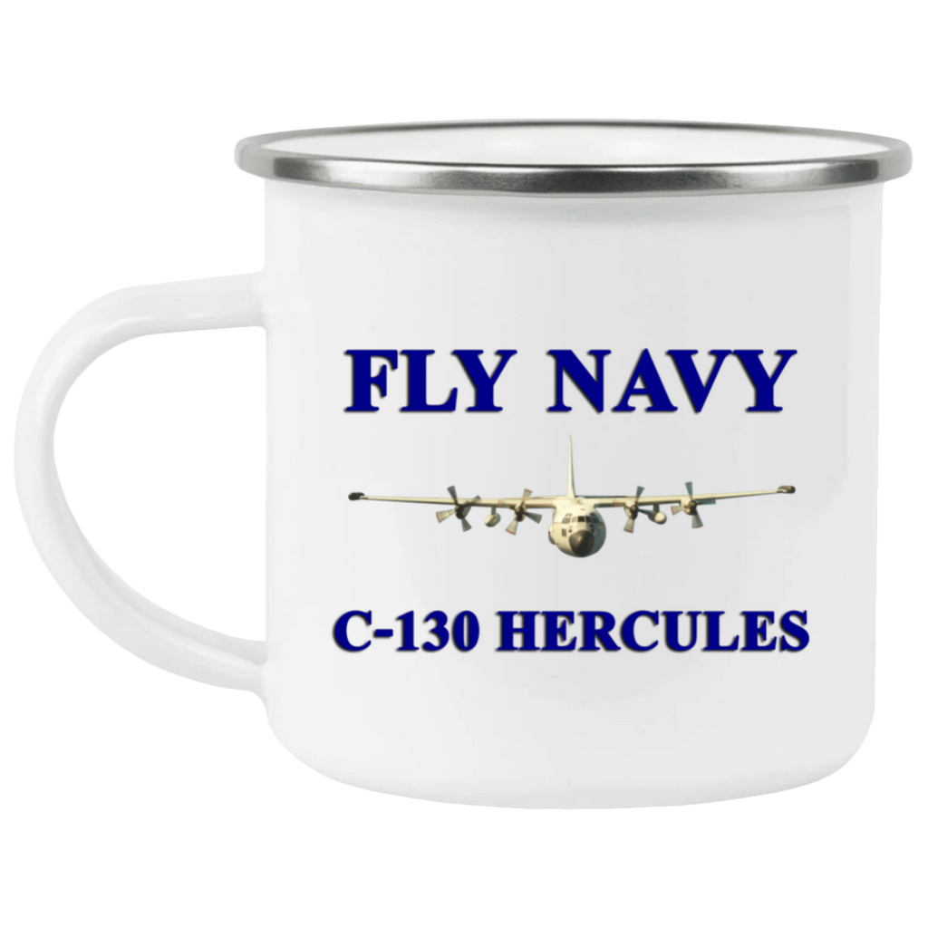 Fly Navy C-130 1 Enamel Camping Mug