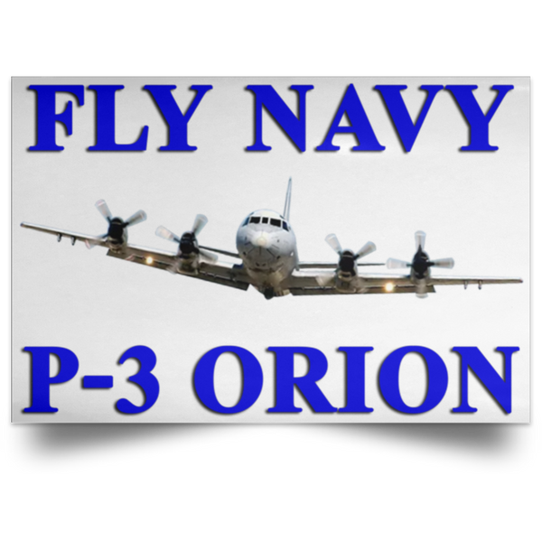 Fly Navy P-3 1 Poster - Landscape