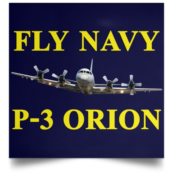 Fly Navy P-3 3 Poster - Square